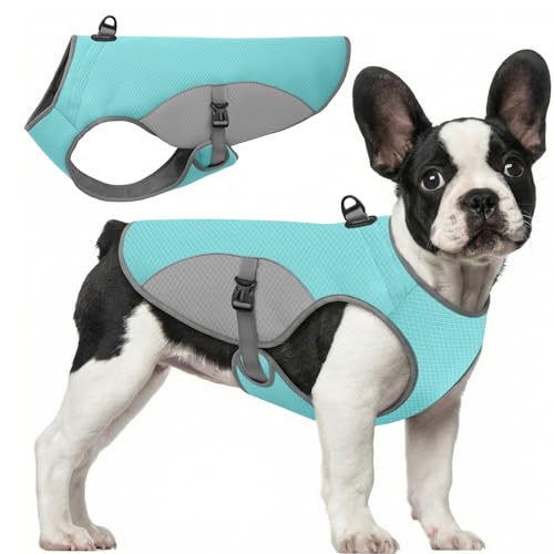Preferhouse Dog Cooling Jacket for Large Dogs, Pet Cooling Vest with Mesh and D Ring, Dog Reflective Stripe Cooler Jacket ...