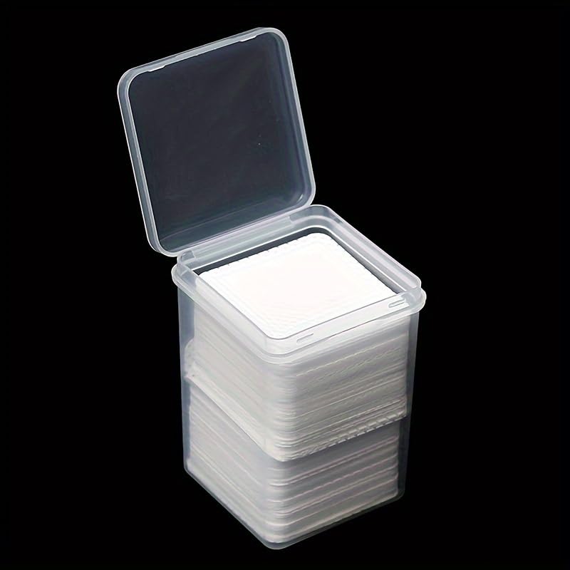 1pc Single Cotton Swab Storage Box Designed for Nail Art Suitable for Makeup Remover Wipes and Cotton Pads Square Transpar...