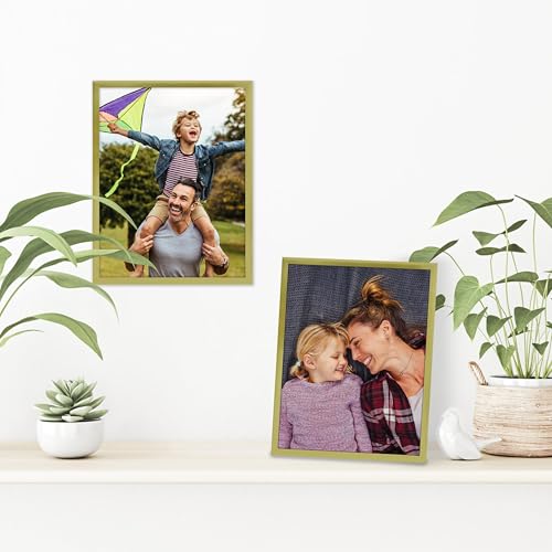 Americanflat 8.5x11 Picture Frame with Shatter-Resistant Glass - Streamline Collection - Thin Border Photo Frame for Table...
