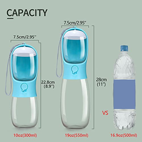 AVELORA Dog Water Bottle with Food Container, Portable Leak Proof Pet Water Dispenser for Walking Hiking Travel, Puppy Ess...