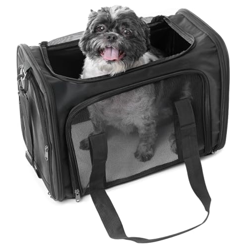 17.5" Pet Travel Carrier Bag - Collapsible Cat & Dog Carrier - Breathable, Durable & Spacious - Fits Small and Medium Pets...
