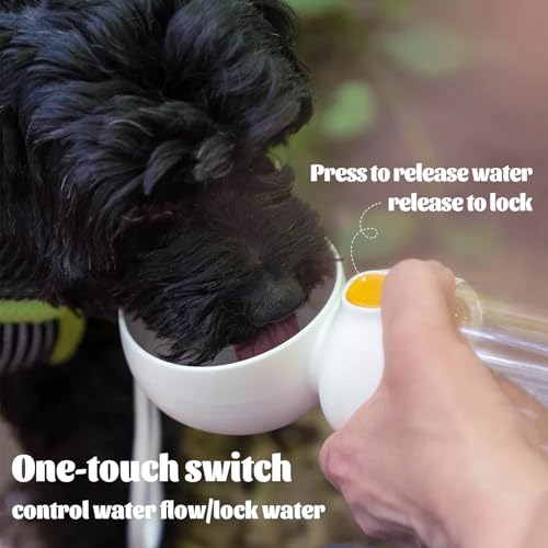 Dog Water Bottle with Food Storage Container & Water Dispenser Leak-Proof Portable Pet Puppy Essentials for Walking, Hikin...