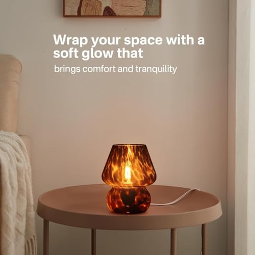 Dawnwake Mushroom Lamp Small Lamp Table Lamp for Bedroom, Desk Bedside Lamps for Living Room,Mushroom Decor Cute Mini Mode...