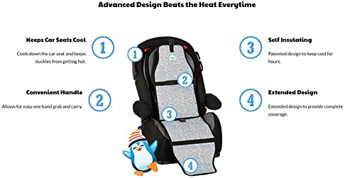 Cool Carats Car Seat Cooling Pad for Babies, Toddlers, and Kids - Comfortable and Durable Cooling Pad for Hot Summer Days...