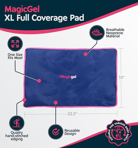 Extra Large & Reusable Ice Pack (15 x 23.5 inches, XL) for Maximum Back and Full Body Pain Relief from Injuries, Swelling,...