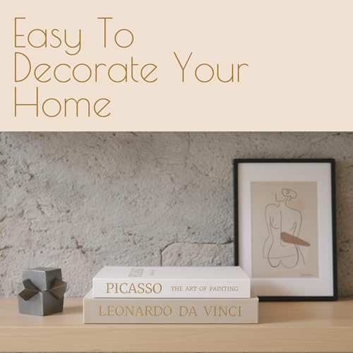 Decorative Books with Picture Frame Set - Set of 2 Decorative Books for Home Decor - Linen Faux/Fake Book for Coffee Tabl...