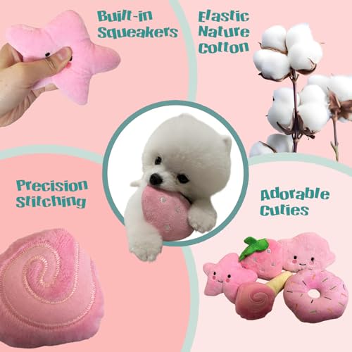 20Pcs Puppy Teething Toys for Small Medium Dogs - Cute Chew Toy Bundle Includes Plush Squeaky Toys, Rubber Ball, Rope Toy,...
