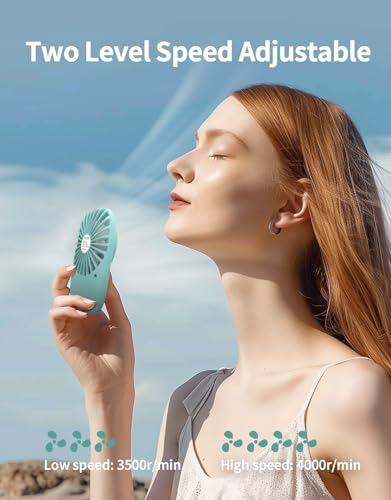 Aluan Handheld Mini Fan Powerful Small Personal Portable Speed Adjustable USB Rechargeable Eyelash Fan for Kids Girls Boys...