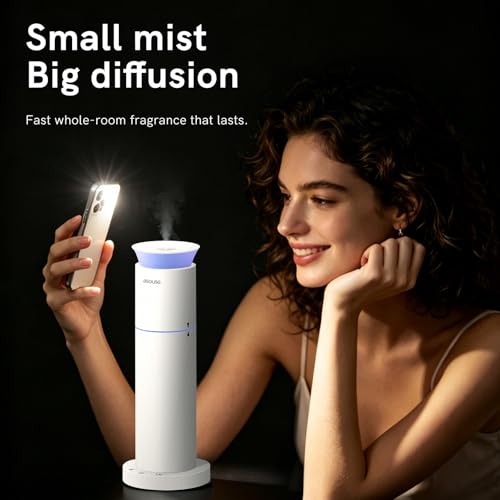 BEOUSG Waterless Essential Oil Diffuser for Home,Scent Diffusers with 3 Timer Settings, 3 Mist Levels for Spas Room Studio...