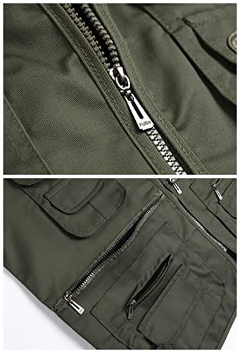LISUHEPEAL Men’s Fishing Vest Summer Outdoor Work Safari Travel Photo Vest with Multi Pockets