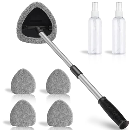 FurnisHIQ 25.5” Windshield Cleaner Tool, Longer & Strong Absorbent Car Window Cleaner with 5 pcs Washable Pads and 2 pcs S...