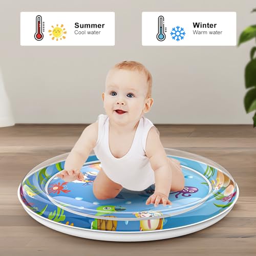 Inflatable Cat Dog Baby Water Mat Toy, [Newly Upgraded, 2 Layers Thickened] Premium Anti-Scratch Leak Proof Mat, with Floa...