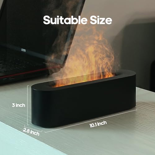 Essential Oil Diffusers,Flame Colorful Water Vapor Fire Fireplace Humidifier for Aromatherapy Aroma Therapy Machine Room B...