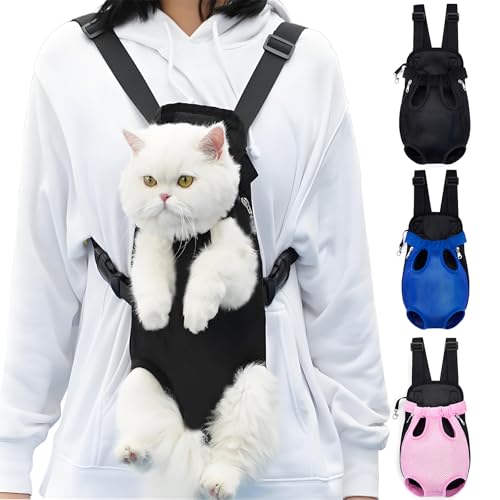 Pet Carrier Backpack, Adjustable Pet Front Carriers for Small Medium Dogs Cats 5-18 Lbs, Legs Out, Dog Cat Carrier Backpac...