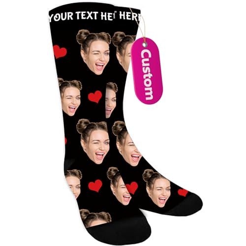 Bemaystar Custom Socks with Photo,Personalized Gifts for Men,Personalized Socks for Him Her