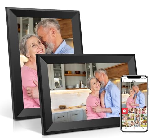 Obafepd Digital Picture Frame 10.1 Inch HD Touch Screen Digital Photo Frame WiFi Enabled,16GB Storage,Auto-Rotate,Instant ...