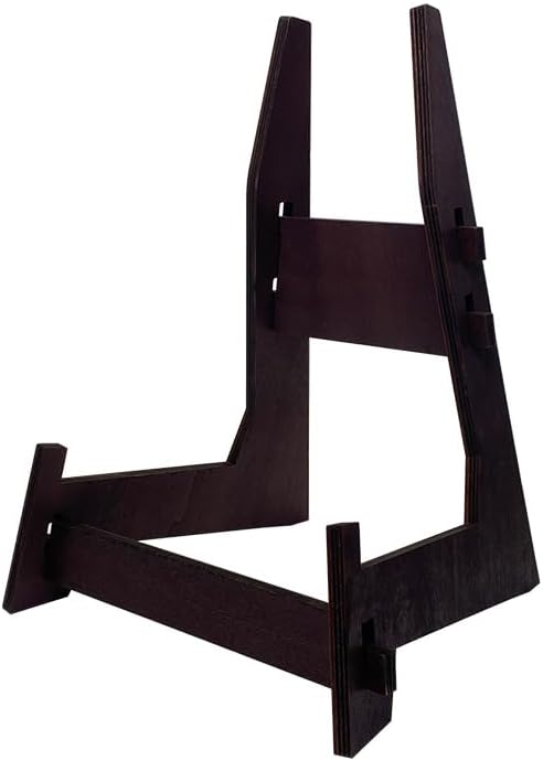 COLOOFO 1 Pack 8 Inch Plate Stand, Wooden Display Stand Plate Stands for Display Decorative Picture Frame Stand, Easel Dis...