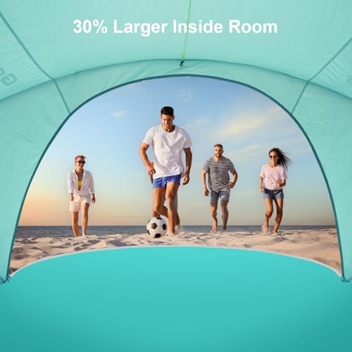 Gorich Beach Tent Sun Shelter with UPF50+ UV Protection for 1-2/3/4-5/6-7 Person, Lightweight & Portable Beach Shade Canop...