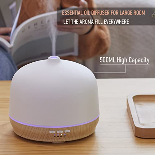 Kakoda Ceramic Essential Oil Diffusers for Home Large Room, Aromatherapy Scent Air Diffuser Ultrasonic Aroma Defusers 500m...