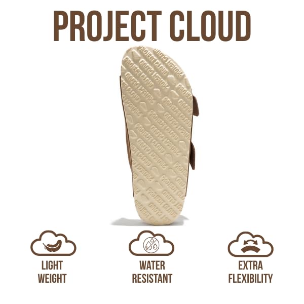 Project Cloud 100% Genuine Leather Flat Sandals for Women 2026 Comfortable Beach Essentials Womens Sandals Memory Foam Vac...