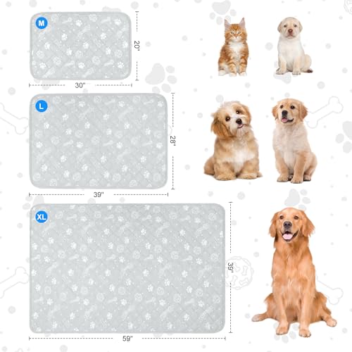MH MYLUNE HOME Self Cooling Mat for Large Dog, 39”x59” Cool-Chill Cooling Fiber & Endothermic Color Changing Pet Cooling P...