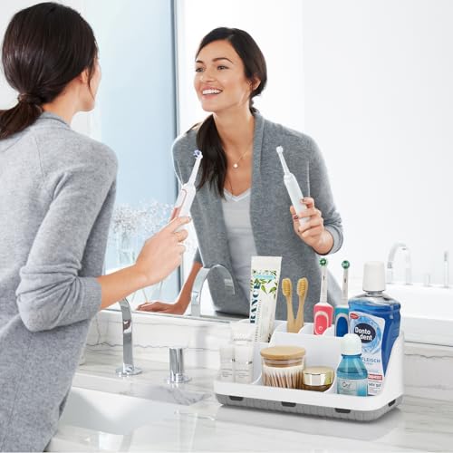 GFWARE Toothbrush Holders for Bathrooms Countertop Organizer - Kids Electric Toothbrush and Toothpaste Holder Detachable 7...