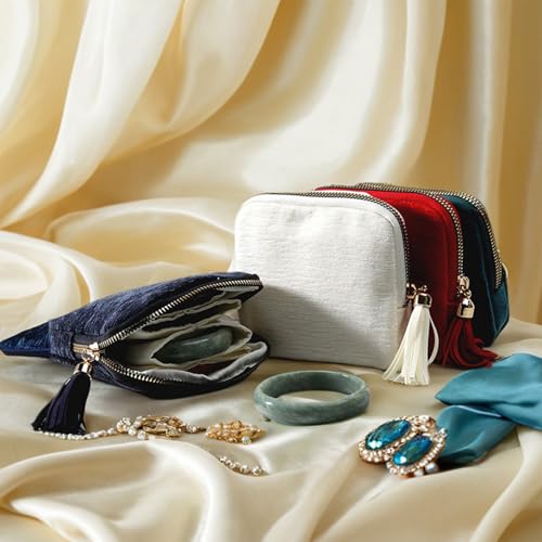 Stratalife Travel Jewelry Case Organizer for Women Wedding Gift Portable Jewelry Box with Small Pouches for Healing Crysta...