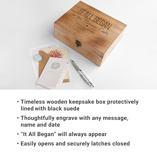 Let's Make Memories Personalized Wooden Keepsake Box With Hinged Lid - Wood Memento Box - Decorative Storage - Home Decor...