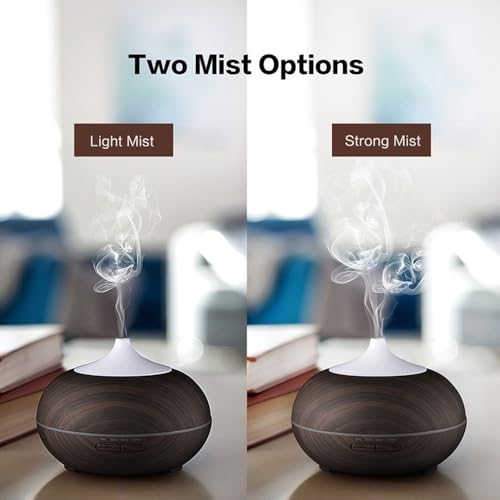 550ml Large Capacity Essential Oil Diffuser with 6 Essential Oil Set, Aromatherapy Ultrasonic Air Humidifier with Timer Se...