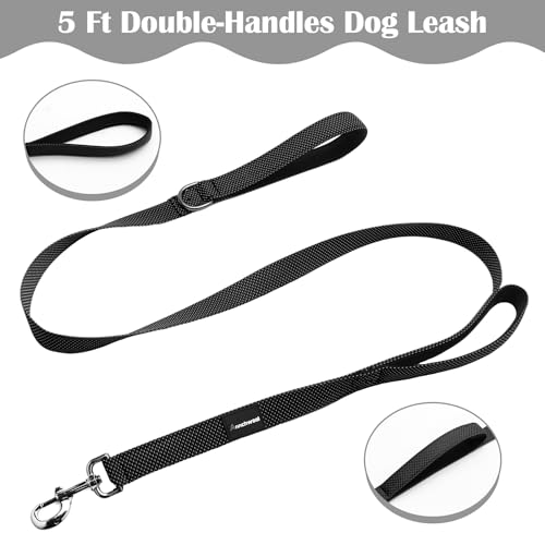 Annchwool No Pull Dog Harness with Front Clip and Easy Control Handle-Belly & Chest Adjustable Dog Harness and Leash Set f...