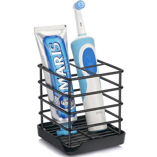 Toothbrush Holders for Bathrooms, Stainless Steel Bathroom Toothbrush Holder Kids Electric Tooth Brushing Holder Stand and...