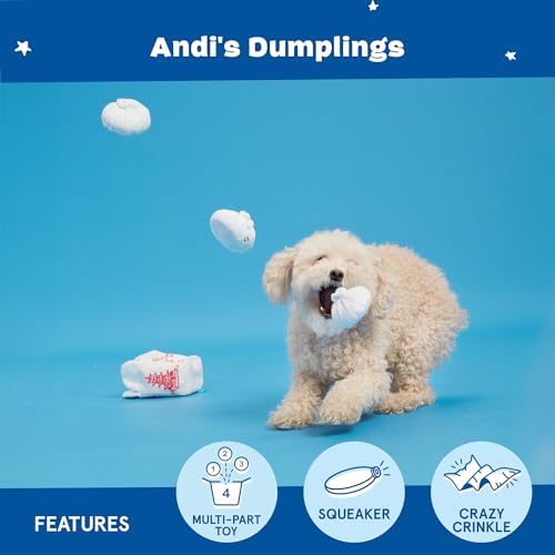 Barkbox Dog Toy 2 in 1 Interactive, Plush Exterior Material & Squeaker, Tearable Dog Toy with Squeaky Ball Inside, Ideal f...