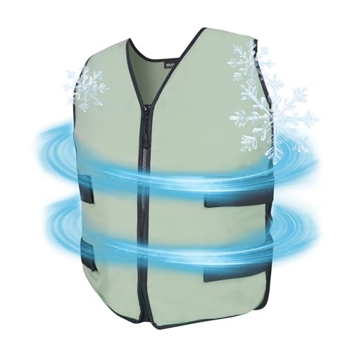 MR.ICE Cooling Vest for Men & Women - Adjustable Ice Vest for Motorcycle, Workers, Sports, Outdoor, Heat Relief