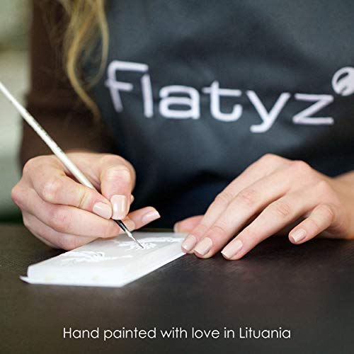 Flatyz Hand Painted Flat Candle - Gustav Klimt Tree of Life Artwork | Unscented, Dripless, Smokeless, Decorative | Unique ...