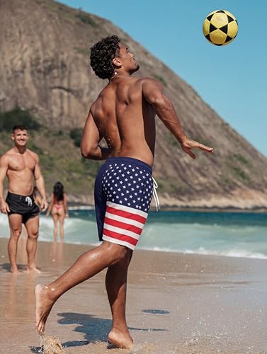 COOFANDY Mens Swim Trunks with Compression Liner Quick Dry 7 Inch Bathing Suit Beach Short with Zipper Pockets