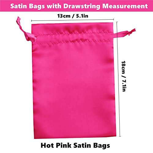 Gbateri 35 PCS 5" x 7" Satin Drawstring Gift Bags - Wedding Favor Bags - Jewelry Pouches - Fabric Candy Bags for Valentin...