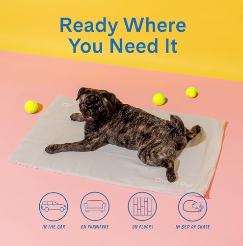 The Green Pet Shop Dog Cooling Mat Cover - Extra Small, Cloud - Protect Your Cool Pet Pad from Dirt & Damage - Machine Was...