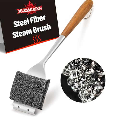 XUDAKAIXIN Grill Brush Bristle Free,Unique Steel Fibers Pad [Safe & Efficient] Perfect for Any Grill/Flat Tops Griddles,Sa...