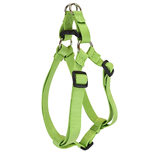 Hamilton Adjustable No Pull Step in Dog Harness, Small 5/8" x 12-20" for Small Breed Dogs, Lime Green