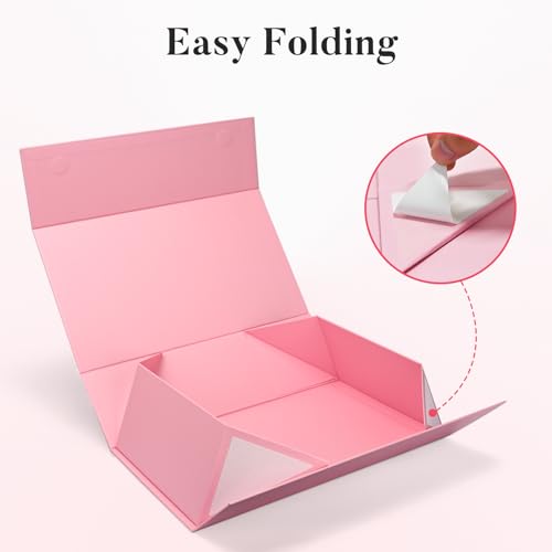 LIFELUM Pink Gift Box 13.85'' x 8.35'' x 4.45'' Gift for Mother's Gifts Large Gifts Boxes for Presents Birthday Magnetic B...
