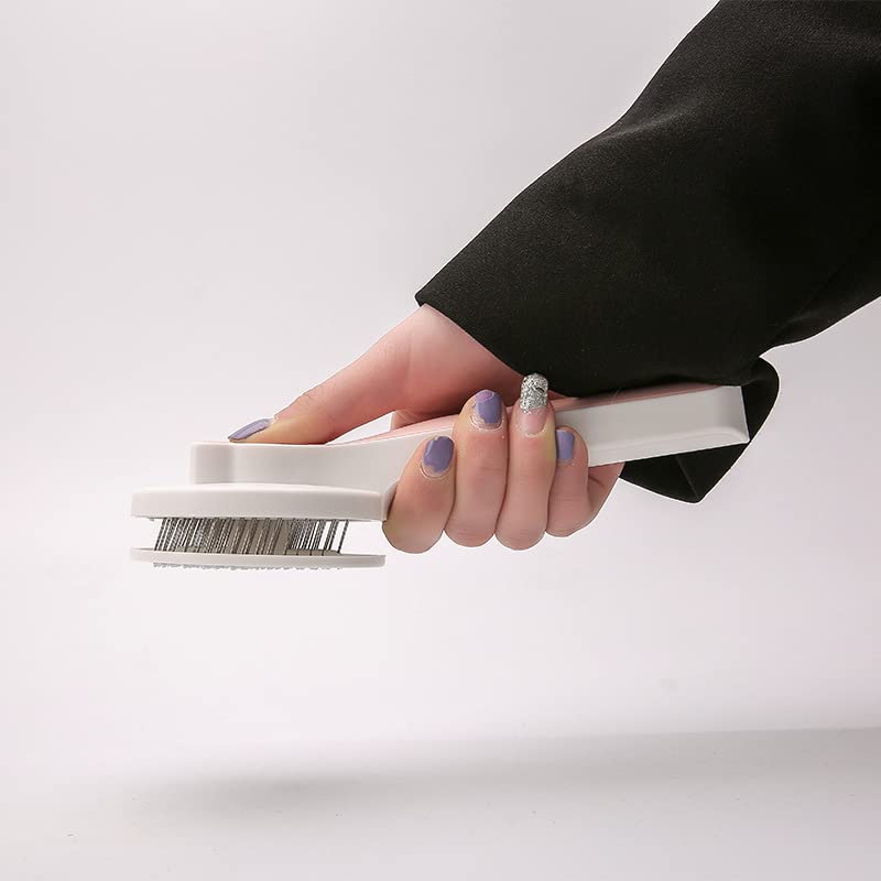 Pet Grooming Brush, Self Cleaning Slicker Brush for Dogs Cats, Gently Removes Loose Undercoat, Mats Tangled Hair, for Pet ...