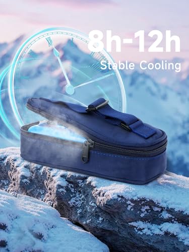 YOUSHARES Insulin Vials Cooler Travel Case - TSA Approved Diabetic Medication Vial Cooling Bag with Protective Ice Brick, ...