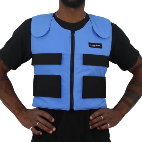 Glacier Tek Cool Vest Personal Cooling, 59 Degrees for 2.5 hours 8 Cool Packs, Recharge in 30 Minutes