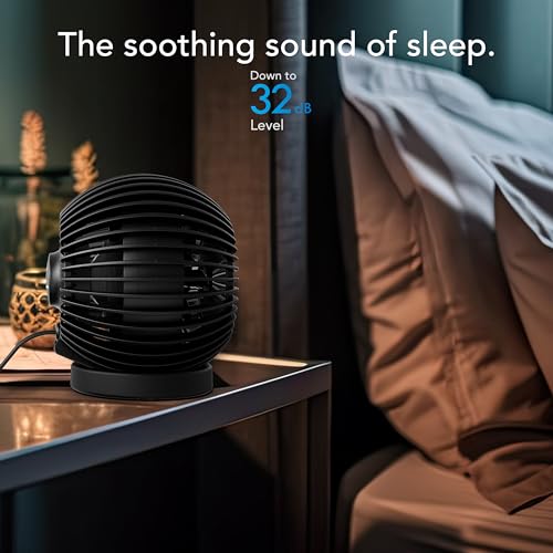 Vornado SPHERE Personal Adjustable Fan, Quiet Operation, Targeted Cooling Airflow, 2 Speed Settings, Manual Control, Detac...