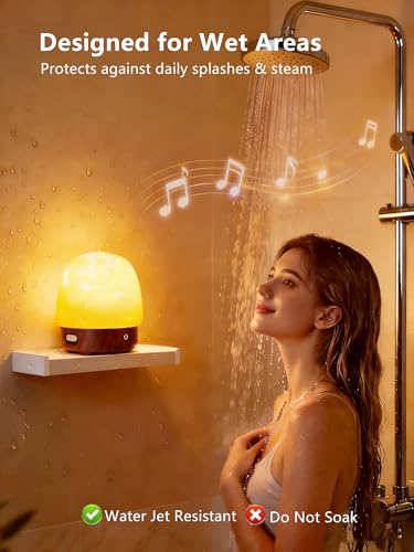 Spa-Like Shower Lamp, Bluetooth Speaker Waterproof Lamp, Rechargeable Lumena Lamp with Remote & Touch Control, 16 Colors O...