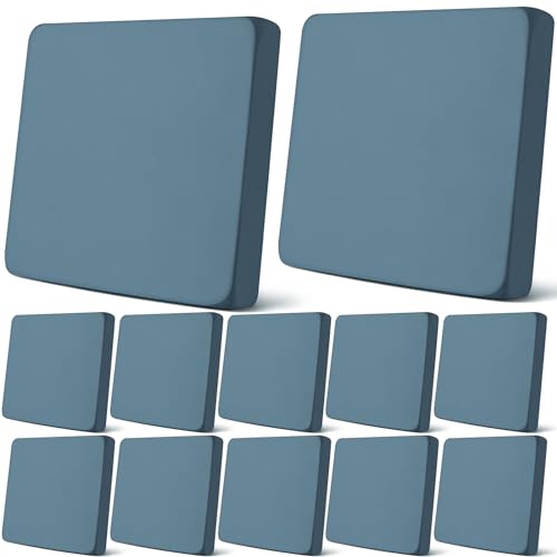 Newwiee 12 Pcs Patio Outdoor Cushion Covers Replacement Waterproof Stretch Sofa Couch Cushion Covers Washable Individual C...