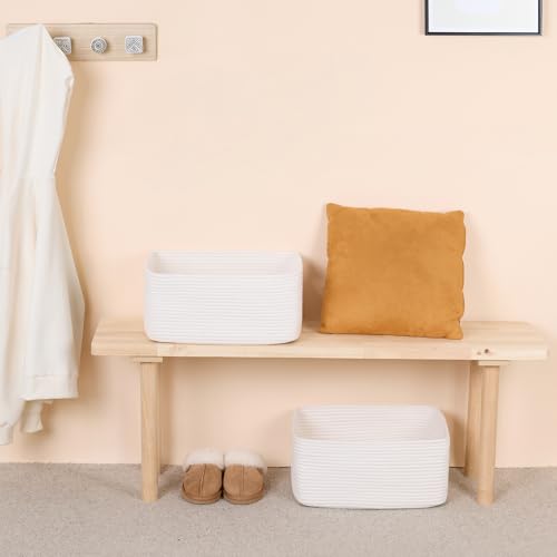 MiniArk Large Storage Baskets for Organizing, Closet Shelf Baskets for Clothes Blanket Towels, Baby Nursery, Toy Bins Box,...