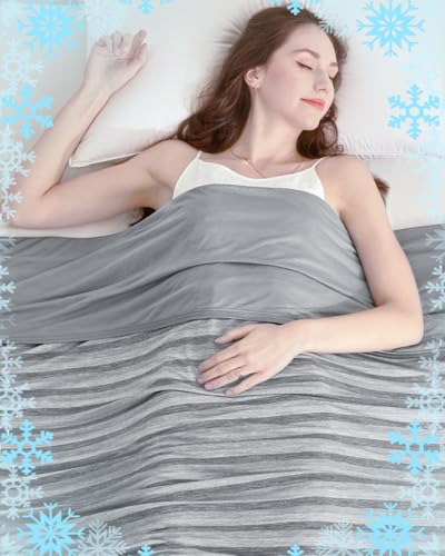 Ailemei Direct Cooling Throw Blanket for Hot Sleepers,Double Sided Cold Effect, Lightweight Breathable Summer Bed Blanket ...