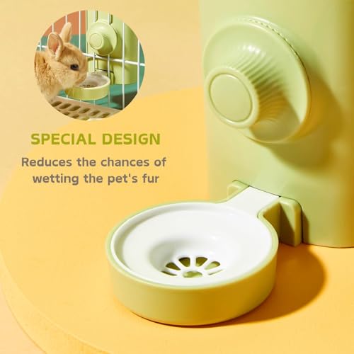 Rabbit Water Bottle, 600ml/21oz Hanging Water Dispenser Feeder Cage Crate Hutch Bunny Puppy Cat Chinchilla Ferret Guinea P...
