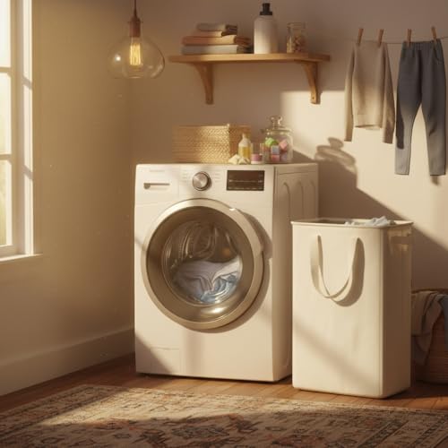 efluky Slim Laundry Basket, Narrow Laundry Hamper with Handles, Collapsible Dirty Clothes Hamper, Tall Laundry Bin for Lau...